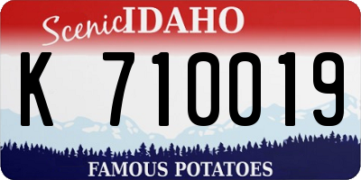 ID license plate K710019