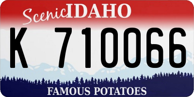 ID license plate K710066