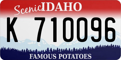 ID license plate K710096
