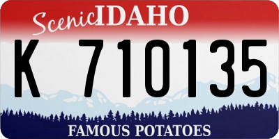 ID license plate K710135