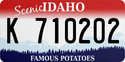 ID license plate K710202
