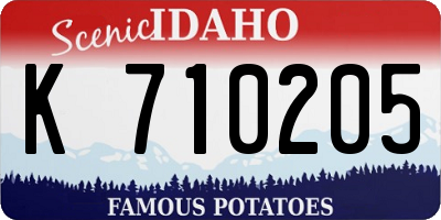 ID license plate K710205