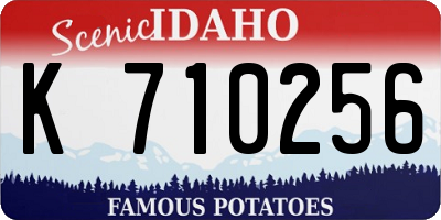 ID license plate K710256