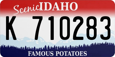 ID license plate K710283