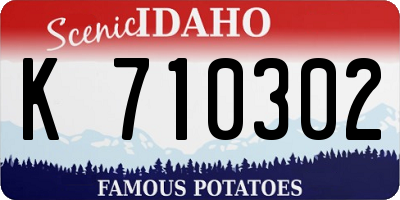 ID license plate K710302
