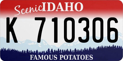ID license plate K710306