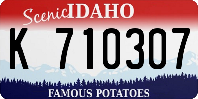 ID license plate K710307
