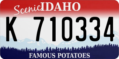 ID license plate K710334