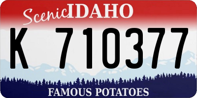 ID license plate K710377