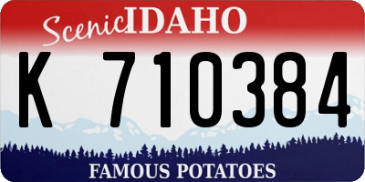 ID license plate K710384