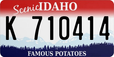 ID license plate K710414