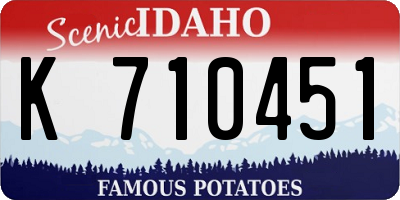 ID license plate K710451