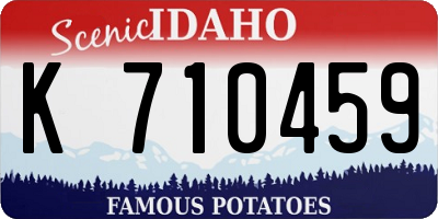 ID license plate K710459