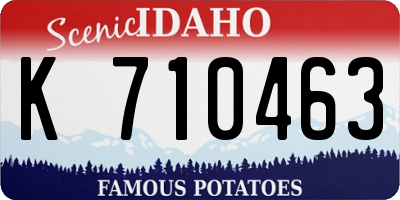 ID license plate K710463