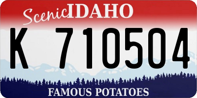 ID license plate K710504