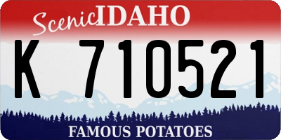 ID license plate K710521