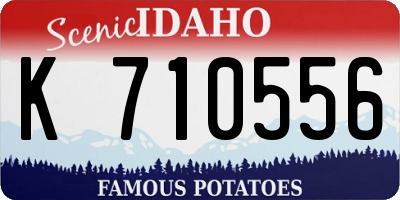 ID license plate K710556