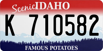 ID license plate K710582