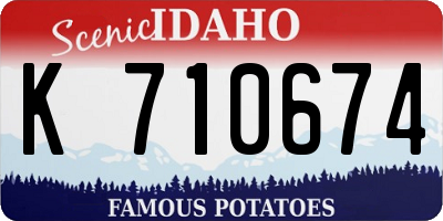 ID license plate K710674