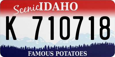 ID license plate K710718