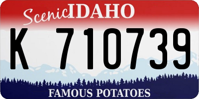ID license plate K710739