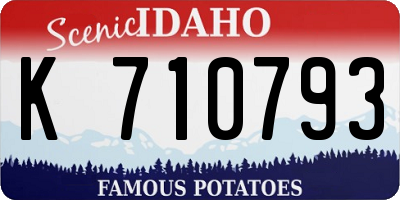 ID license plate K710793