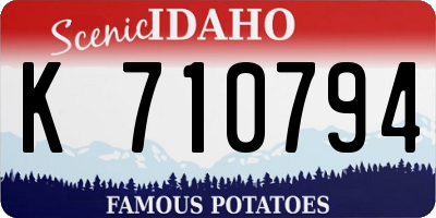 ID license plate K710794