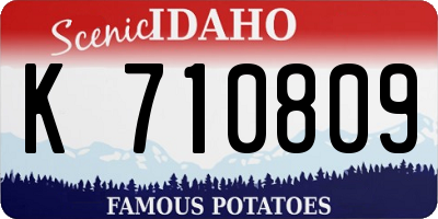 ID license plate K710809