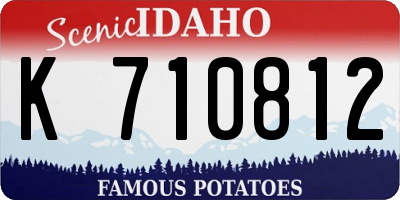 ID license plate K710812