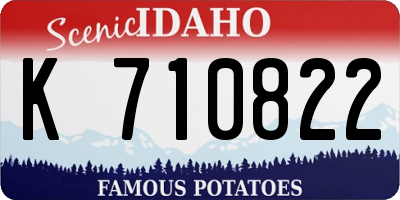 ID license plate K710822