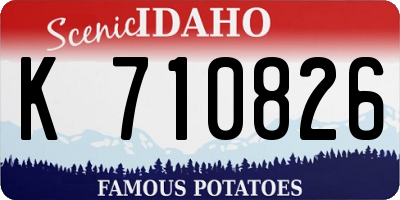 ID license plate K710826