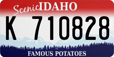 ID license plate K710828