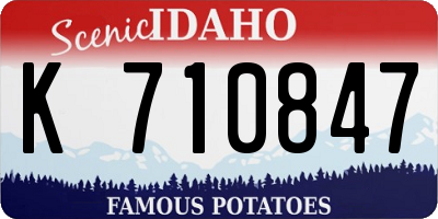 ID license plate K710847