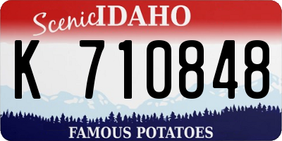 ID license plate K710848