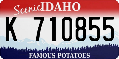 ID license plate K710855