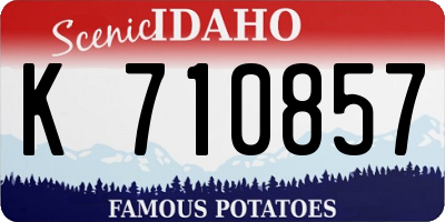 ID license plate K710857