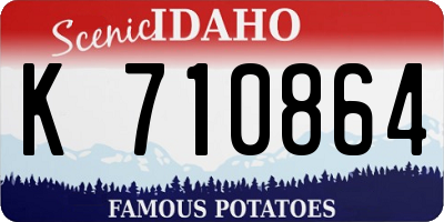 ID license plate K710864