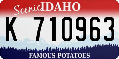 ID license plate K710963