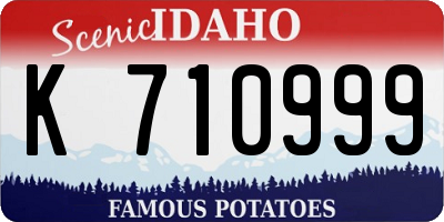 ID license plate K710999