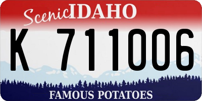 ID license plate K711006