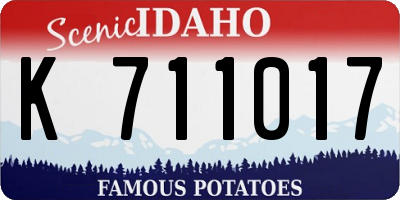 ID license plate K711017