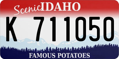 ID license plate K711050