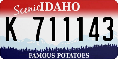 ID license plate K711143