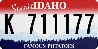 ID license plate K711177