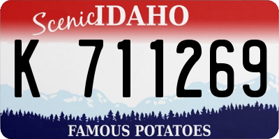 ID license plate K711269