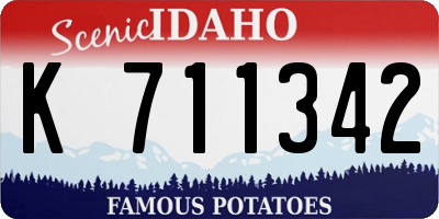 ID license plate K711342