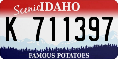 ID license plate K711397