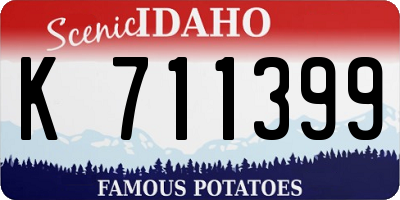 ID license plate K711399