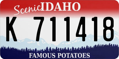 ID license plate K711418