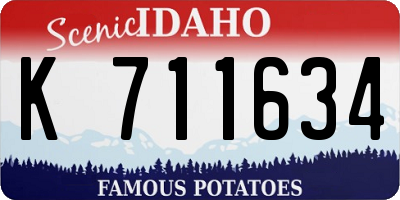 ID license plate K711634